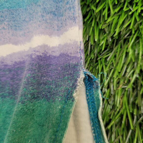 Vintage 90s Surfer Shirt Womens Large 24x26 Baggy Striped - Picture 6 of 15